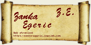 Žanka Egerić vizit kartica